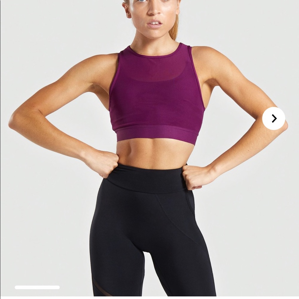 Gymshark mesh burgundy set